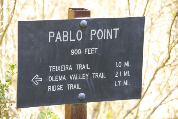 Pablo Point Trail sign
